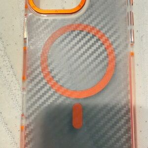 Transparent Orange Phone Case for 16PM